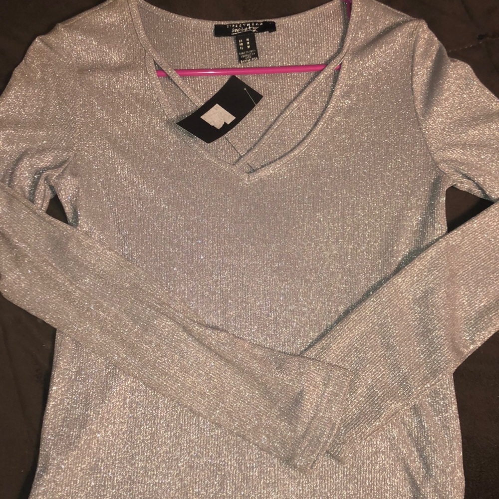 Metallic Silver Shirt